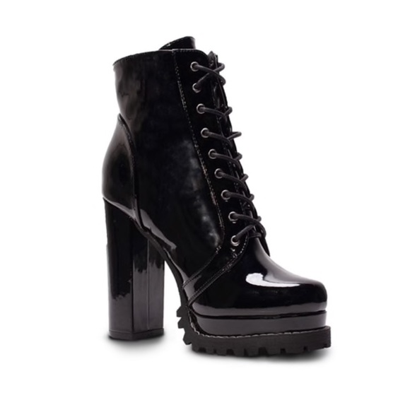 LAST Siren | Patent Leather Lug Sole Booties - Picture 6 of 8